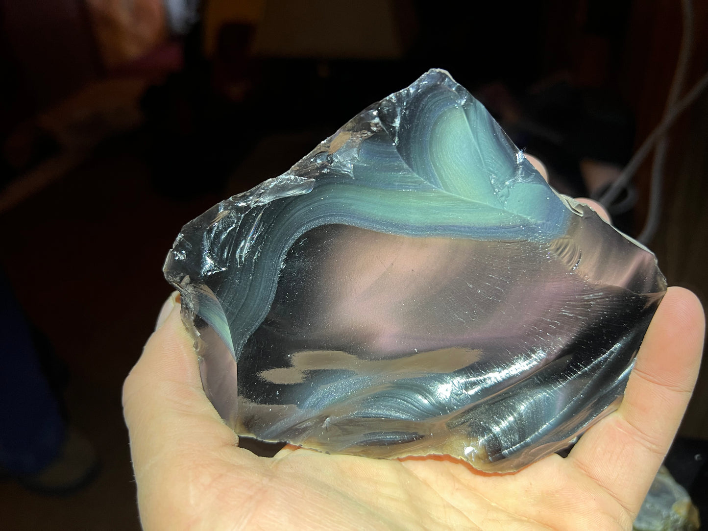 Hand-Mined Rainbow Obsidian – Warner Mountains, CA | Rare Volcanic Glass with Natural Color Bands